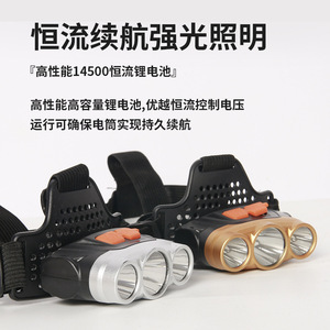 Headlamp Led Rechargeable Waterproof Dimmable For Fishing <b>Camping</b> <b>Hiking</b> Outdoor Use - Product Image 5