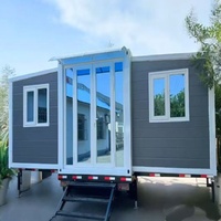 Maison préfabriquée pliable de 20/30/40 pieds avec espace extensible, maison mobile moderne imperméable pour appartement et immeuble de bureaux