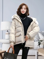Mode lumineux dames doudoune hiver chaud couleur unie lâche à capuche femmes duvet de canard manteau