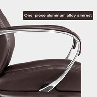 Chaise de bureau exécutive ergonomique moderne pivotante en cuir véritable pour zone de réception avec fonctions réglables