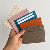 HASSION Tempat Kartu Kulit Kustom Tipis Dompet Kartu Kredit Kulit Asli Tempat Kartu Kulit OEM ODM