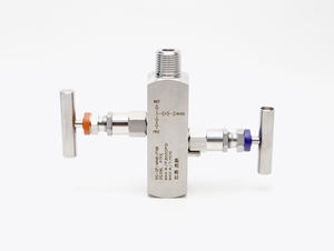 Индивидуальная двухклапанная группа из нержавеющей стали с манометром, 1/2NPT(м)-1/2NPT(г), высокотемпературная, с двойным клапаном - Product Image 2