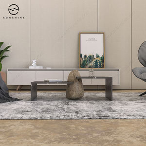 Table basse en marbre de style chinois, haute et basse, européenne, table centrale connexion - Product Image 2