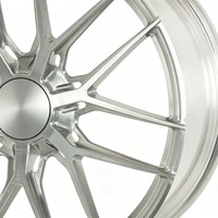 Rines de Aleación Forjados de Primera Calidad en Plata Pulida de 20 Pulgadas, Diseño Multirradio Cóncavo Profundo, 5x130 para Porsche 911 Cayenne Macan Taycan