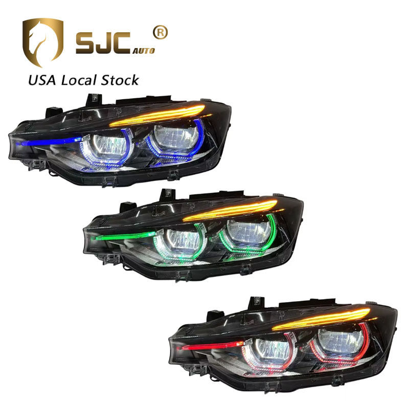 Sjc Rgb LED Headlight Assembly For BMW 3 Series F30 Rgb Multi-Color DRL