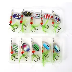 Lushazer Spinner Lokken 60Mm 3.3G Metalen Visaas Roterende Spinners Lepel Kunstmatige Spinnerbait Hard Aas Voor Baarsforel - Product Image 6