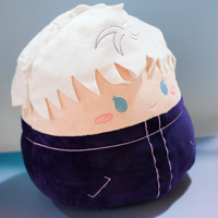 Peluche Ronde Personnalisée Anime Satoru Gojo, Figurine Compacte Mignonne, Art Fan Gijinka, Jouet en Peluche Doux au Design de Personnage
