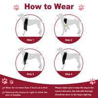 Attelle de soutien pour coude de chien en mousse compressée rembourrée avec fermeture auto-agrippante, pour blessures articulaires et coude enflé, soin canin, bandage pour coude de chien