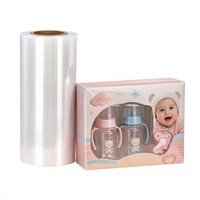 Film rétractable ISO POF de qualité supérieure, haute transparence, faible température, économie d'énergie, emballage souple, sans danger pour les bébés, pour l'emballage des sucettes