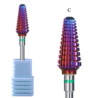 Outils professionnels de sécurité pour le nail art, fraises à ongles en carbure de tungstène 2XC 3XC violettes pour le polissage et l'élimination des cuticules