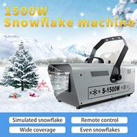 Machine à flocons de neige LED de Noël 1500W haute performance, pour intérieur et extérieur, générateur de neige artificielle, manuel, électrique, en aluminium, 5L, 20m