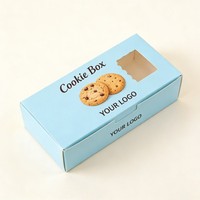 Scatole per Biscotti all'Ingrosso con Finestra, in Carta per Alimenti, per Pasticceria, con Inchiostro di Soia