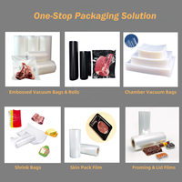 Sacs d'emballage sous vide de qualité alimentaire, refermables, transparents, noirs, gaufrés, en nylon, pour scelleuse sous vide, sacs en plastique
