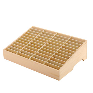 Boîte de rangement pour téléphone en bois massif avec plusieurs compartiments, organisateur de bureau, support de bureau rectangulaire - Product Image 5