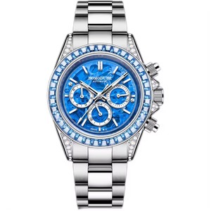 Relojes Hombre Hip Hop Luxury Men Jewelry Watch Rhinestones Bezel Iced Out <strong>Automatic</strong> <strong>Chronograph</strong> Watches - Product Image 1