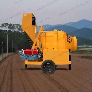 Máy trộn bê tông di động thủy lực động cơ Diesel 350L/500L/750L, máy trộn bê tông di động kiểu trống JZC350, giá cả - Product Image 1