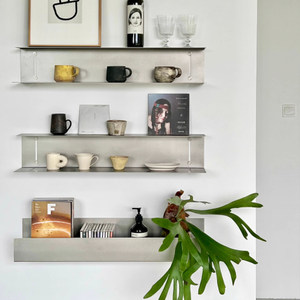 Mensola a Parete Multistrato a Forma di I in Acciaio Inossidabile, Espositore <span class=keywords><strong>per</strong></span> Decorazione Murale - Product Image 2