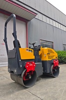 Compacteur vibrant routier tandem à double roue de 1,5T, moteur de marque [Nom de la marque], pour la construction routière et le lissage des chaussées