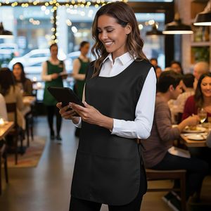 FOXA Unisex Apron With 3 Pockets Water Resistant <b>Smock</b> Vest For Cooking Kitchen <b>Garden</b> Cleaning Art - Product Image 6
