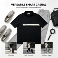 Kaos Pria Klasik Musim Panas Polos Sporty Bernapas Cepat Kering Rajutan Polos Regular Fit Lengan Pendek Bergaya Serbaguna