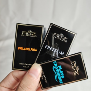 Pegatinas de transferencia adhesivas de aluminio de lujo impermeables personalizadas de alta calidad Logotipo en relieve 3D - Product Image 1