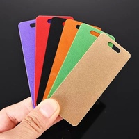 Étiquettes vierges modernes en alliage d'aluminium coloré, personnalisables pour gravure DIY, étiquettes rectangulaires en métal à suspendre, finition sérigraphiée brossée/brillante