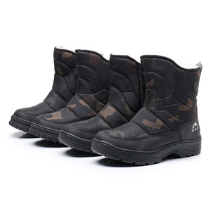 Botas de Nieve para Hombre, Cálidas, Impermeables, para Senderismo al Aire Libre, con Suela Plana y Tacón Medio, Diseño de Camuflaje - Product Image 4