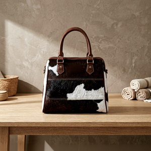 Pochette en cuir véritable pour filles de qualité supérieure, fermeture éclair rayée, légère, deux compartiments étanches 3L+, bandoulière, grande capacité - Product Image 2