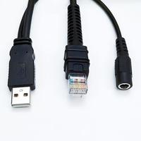 SOTESIN 5m USB lecteur de codes-barres pos scanner câble pour Zebra LI3608 LI3678 DS3608 DS3678 spirale enroulée VCC 12V alimentation