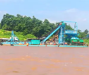 Keda Bucket Chain River Sand Gold /Diamond /Tin Dredger with Trommel Chute Machine /Jigger Machinery