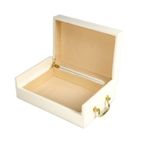 Boîte cadeau en bois MDF blanc avec impression mandala bohème, logo personnalisé gravé au laser, métal doré, fabrication artisanale, boîte de luxe pour Ramadan, mariage