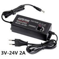 Adjustable Power Supply AC Ke DC 3V 5V 6V 9V 12 V 15V 18V 24V 1A 2A 5A Power Supply Adaptor Universal 220V untuk 12 V Volt Adaptor