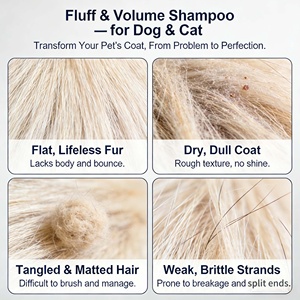 Champú Profesional de Lujo Ecológico para Mascotas, para Cabello Voluminoso, Texturizante, Desenredante, para Baño de <span class=keywords><strong>Perros</strong></span> y Gatos, con Proteína de <span class=keywords><strong>Avena</strong></span> y Aceite de Coco - Product Image 2