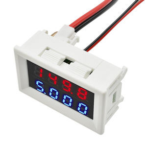 Mini DC 0-200V 10A 4-Bit 5 Dây Vôn Kế Ampe Kế Màu Xanh + Đỏ LED Amp Điện Áp Kỹ Thuật Số Kép - Product Image 6