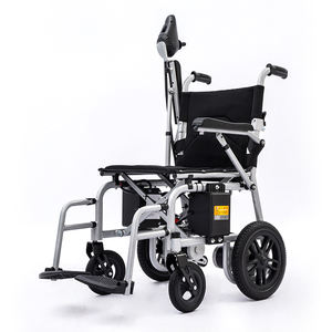 20 км литиевая батарея алюминиевая легкая складная электрическая инвалидная коляска для инвалидов складная инвалидная коляска с электроприводом для взрослых - Product Image 3
