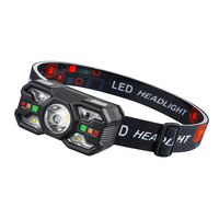 Mini Linterna LED Recargable por USB, Linterna Frontal con Sensor de Movimiento para Deportes al Aire Libre, Pesca, Camping, Correr y Trabajo