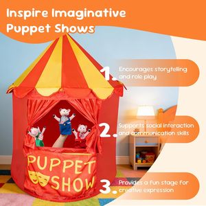 Nuova Tenda da Gioco Personalizzata per Bambini, Grande, Gialla e <span class=keywords><strong>Rossa</strong></span>, a Tema Principessa, per Ragazzi e Ragazze - Product Image 3