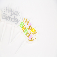 Bougies d'anniversaire colorées écologiques sans fumée en forme de lettre, avec paillettes brillantes pour décorations de gâteaux, fêtes et célébrations de Pâques - Sans parfum