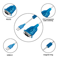 OEM USB A macho a DB9 FTDI RS232 RS485 RS422 Serial Converter Cable con FTDI Chipsets USB 2,0 a DB9 Cable