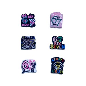 Cuentas de silicona de formas mixtas con diseño del número 67 para decoración de bolígrafos - Product Image 2