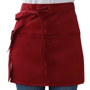 Venta caliente sanitario sin mangas impermeable Chef delantal a prueba de aceite Denim cintura delantal cintura en la cintura - Product Image 1