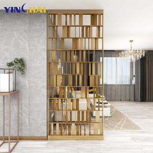 Paravent de séparation de pièce en acier inoxydable moderne personnalisable en usine, écran de soudage décoratif - Product Image 2