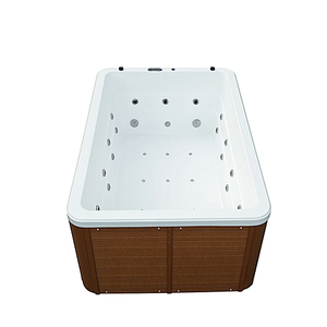 Vente en gros usine : Spa carré moderne autoportant en acrylique avec hydromassage et drain pour piscine extérieure - Product Image 4