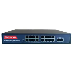 switches poe 16 port Ethernet intelligent switch with 1000M 2 uplink port for camera nvr phone connection