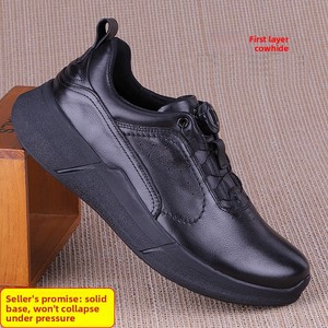 <span class=keywords><strong>Scarpe</strong></span> da Uomo in Pelle di Prima Qualità, Sneakers Sportive Autunnali con Suola Spessa, Superficie Morbida, Chiusura con Fibbia Rotante - Product Image 6
