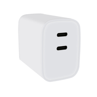 Charger Dinding Fast Charging 65W Dual USB-C PD 3.0 QC3.0 QC2.0 SCP Langsung dari Pabrik dengan Colokan EU untuk Laptop, Tablet, Smartphone, Kamera