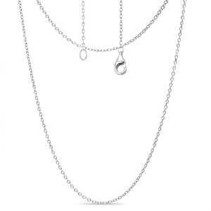 Collier Pendentif en Argent Sterling 925 de Qualité Supérieure 2026, Chaîne Fine à Maillons de 1 mm, Câble Rolo Élégant, Bijoux pour Hommes et Femmes - Product Image 1