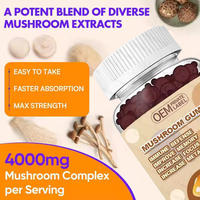 Compléments alimentaires nootropiques biologiques et végétaliens pour adultes, Cordyceps adaptogène, sans sucre, gommes aux champignons, bonbons vitaminés