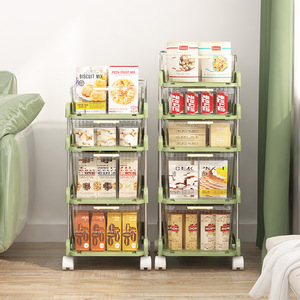 लिविंग रूम स्नैक्स पेय और घरेलू वस्तुओं के लिए चल भंडारण रैक ड्रॉअर आयोजक ट्रॉली - Product Image 4