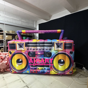 <span class=keywords><strong>Radio</strong></span> Boombox Gonflable, Décoration Rétro Années 80 90 pour Fête <span class=keywords><strong>Hip</strong></span> <span class=keywords><strong>Hop</strong></span> Disco, Accessoire de Cabine Photo, Jouet - Product Image 2